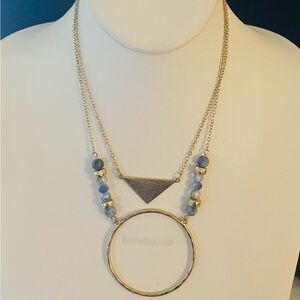 #29 - Double chained Necklace by the brand Pomina- Brand New, Never Worn.Unique